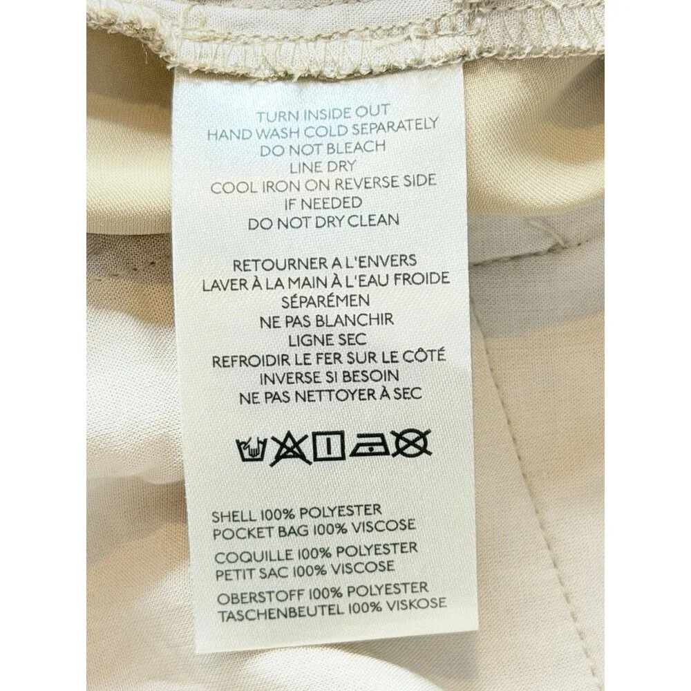 NWT Anthropologie Liquid Shine Bermuda Shorts Womens 6 Metallic Gold High Rise - Picture 10 of 11